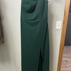 Jenny Yoo Elegant Green Strapless Dress